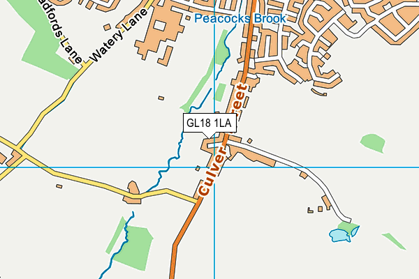 GL18 1LA map - OS VectorMap District (Ordnance Survey)