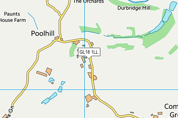 Pauntley Church of England Primary School map (GL18 1LL) - OS VectorMap District (Ordnance Survey)