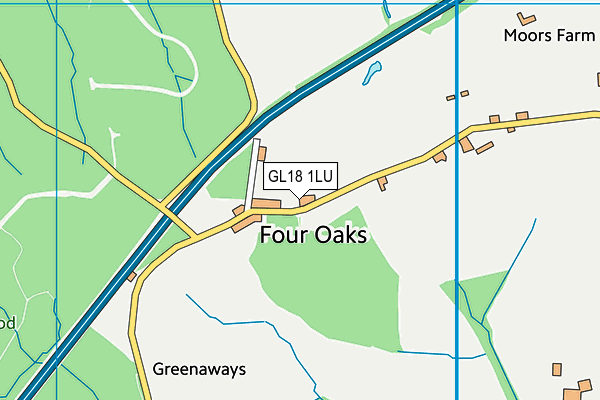 GL18 1LU map - OS VectorMap District (Ordnance Survey)