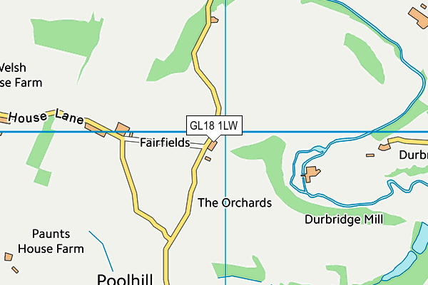 GL18 1LW map - OS VectorMap District (Ordnance Survey)