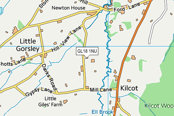 GL18 1NU map - OS VectorMap District (Ordnance Survey)