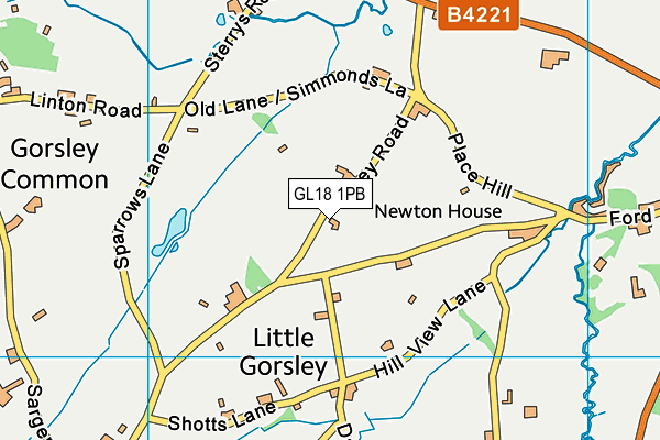 GL18 1PB map - OS VectorMap District (Ordnance Survey)