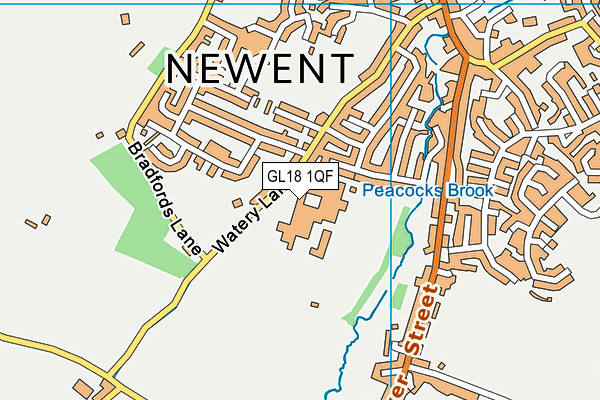 Map of NEWENT COMMUNITY SPORTS LIMITED at district scale