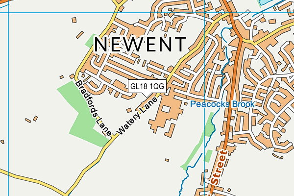 GL18 1QG map - OS VectorMap District (Ordnance Survey)