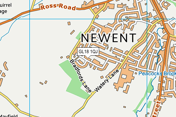 GL18 1QJ map - OS VectorMap District (Ordnance Survey)