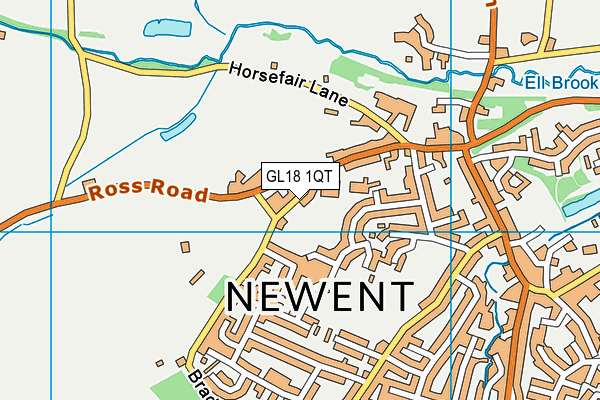 GL18 1QT map - OS VectorMap District (Ordnance Survey)