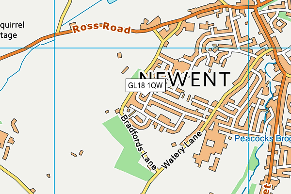 GL18 1QW map - OS VectorMap District (Ordnance Survey)