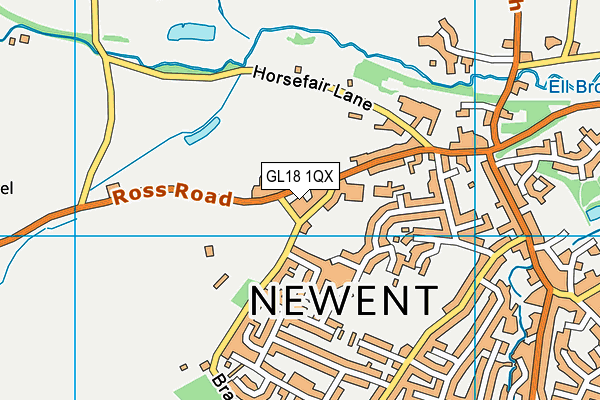 GL18 1QX map - OS VectorMap District (Ordnance Survey)