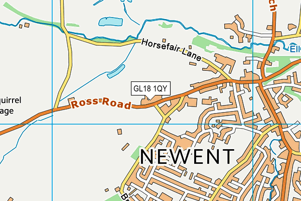 GL18 1QY map - OS VectorMap District (Ordnance Survey)