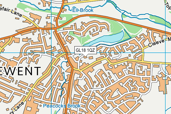 GL18 1QZ map - OS VectorMap District (Ordnance Survey)