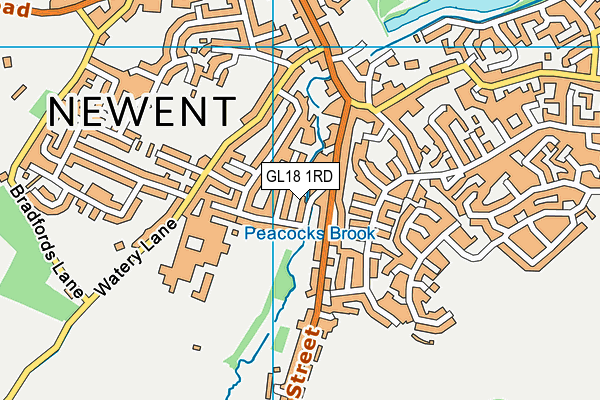 GL18 1RD map - OS VectorMap District (Ordnance Survey)