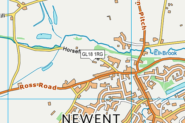 GL18 1RG map - OS VectorMap District (Ordnance Survey)