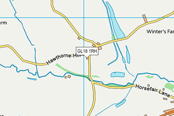 GL18 1RH map - OS VectorMap District (Ordnance Survey)