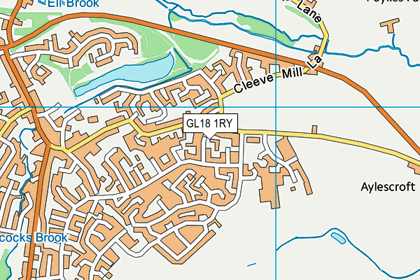 GL18 1RY map - OS VectorMap District (Ordnance Survey)