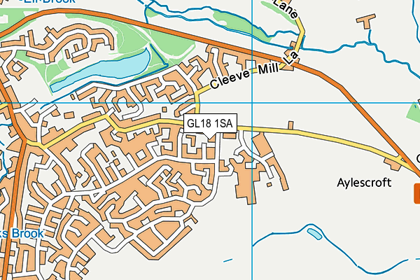 GL18 1SA map - OS VectorMap District (Ordnance Survey)