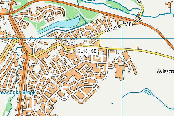 GL18 1SE map - OS VectorMap District (Ordnance Survey)