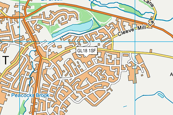 GL18 1SF map - OS VectorMap District (Ordnance Survey)