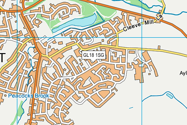 GL18 1SG map - OS VectorMap District (Ordnance Survey)