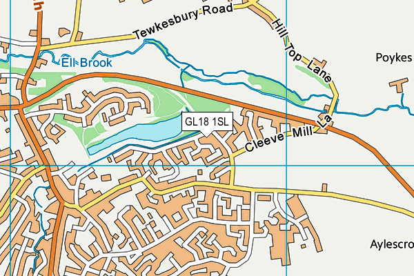 GL18 1SL map - OS VectorMap District (Ordnance Survey)