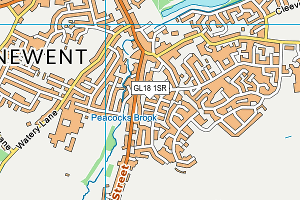 GL18 1SR map - OS VectorMap District (Ordnance Survey)