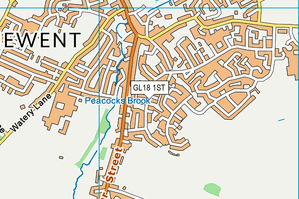 GL18 1ST map - OS VectorMap District (Ordnance Survey)