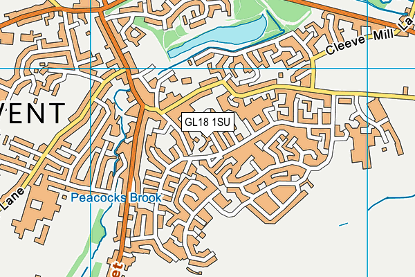 GL18 1SU map - OS VectorMap District (Ordnance Survey)