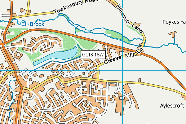 GL18 1SW map - OS VectorMap District (Ordnance Survey)