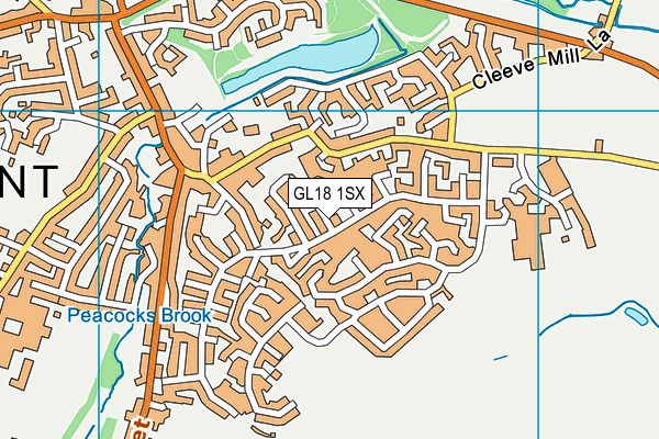 GL18 1SX map - OS VectorMap District (Ordnance Survey)