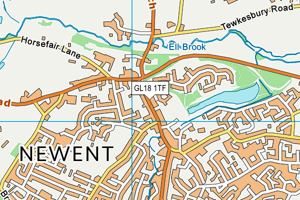 GL18 1TF map - OS VectorMap District (Ordnance Survey)