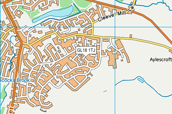GL18 1TJ map - OS VectorMap District (Ordnance Survey)