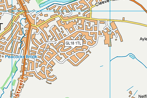 GL18 1TL map - OS VectorMap District (Ordnance Survey)