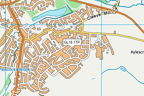 GL18 1TP map - OS VectorMap District (Ordnance Survey)