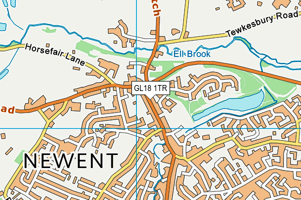 GL18 1TR map - OS VectorMap District (Ordnance Survey)