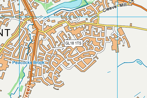 GL18 1TS map - OS VectorMap District (Ordnance Survey)