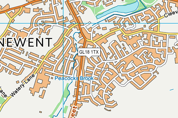 GL18 1TX map - OS VectorMap District (Ordnance Survey)