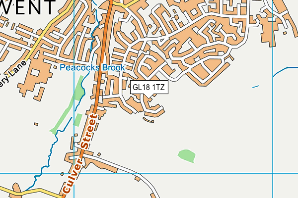 GL18 1TZ map - OS VectorMap District (Ordnance Survey)
