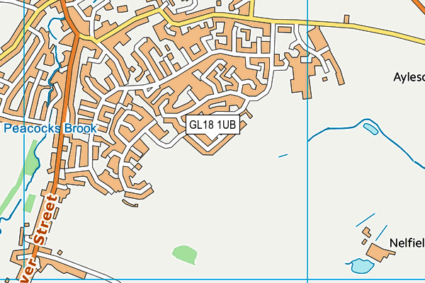 GL18 1UB map - OS VectorMap District (Ordnance Survey)