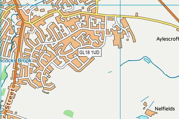 GL18 1UD map - OS VectorMap District (Ordnance Survey)