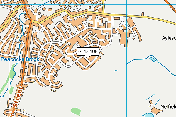 GL18 1UE map - OS VectorMap District (Ordnance Survey)