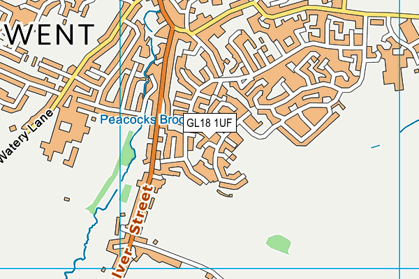 GL18 1UF map - OS VectorMap District (Ordnance Survey)