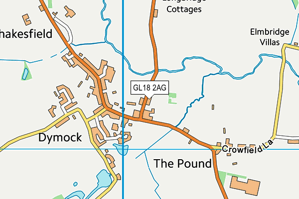 GL18 2AG map - OS VectorMap District (Ordnance Survey)