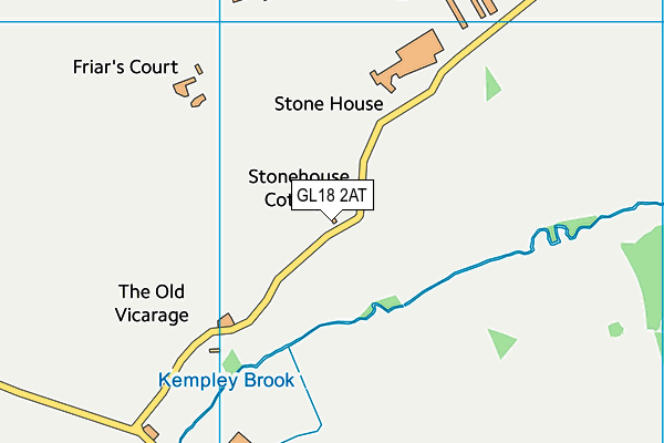 GL18 2AT map - OS VectorMap District (Ordnance Survey)