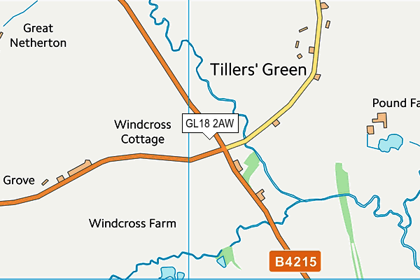 GL18 2AW map - OS VectorMap District (Ordnance Survey)