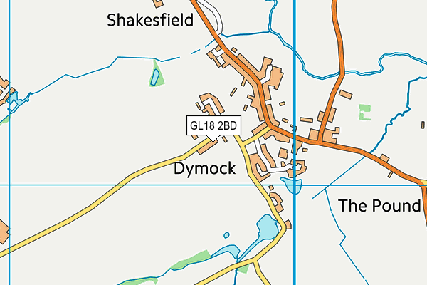 GL18 2BD map - OS VectorMap District (Ordnance Survey)