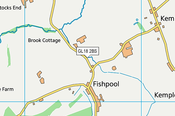 GL18 2BS map - OS VectorMap District (Ordnance Survey)