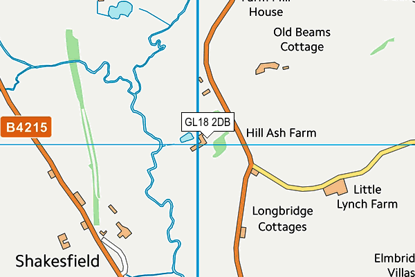 GL18 2DB map - OS VectorMap District (Ordnance Survey)