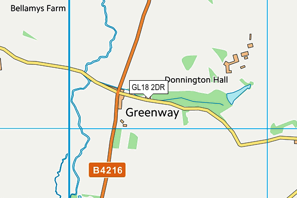 GL18 2DR map - OS VectorMap District (Ordnance Survey)