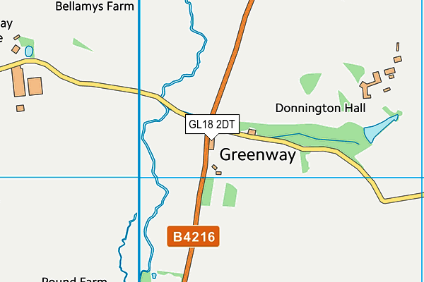 GL18 2DT map - OS VectorMap District (Ordnance Survey)