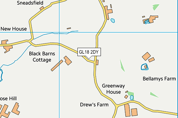 GL18 2DY map - OS VectorMap District (Ordnance Survey)