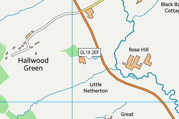 GL18 2EF map - OS VectorMap District (Ordnance Survey)